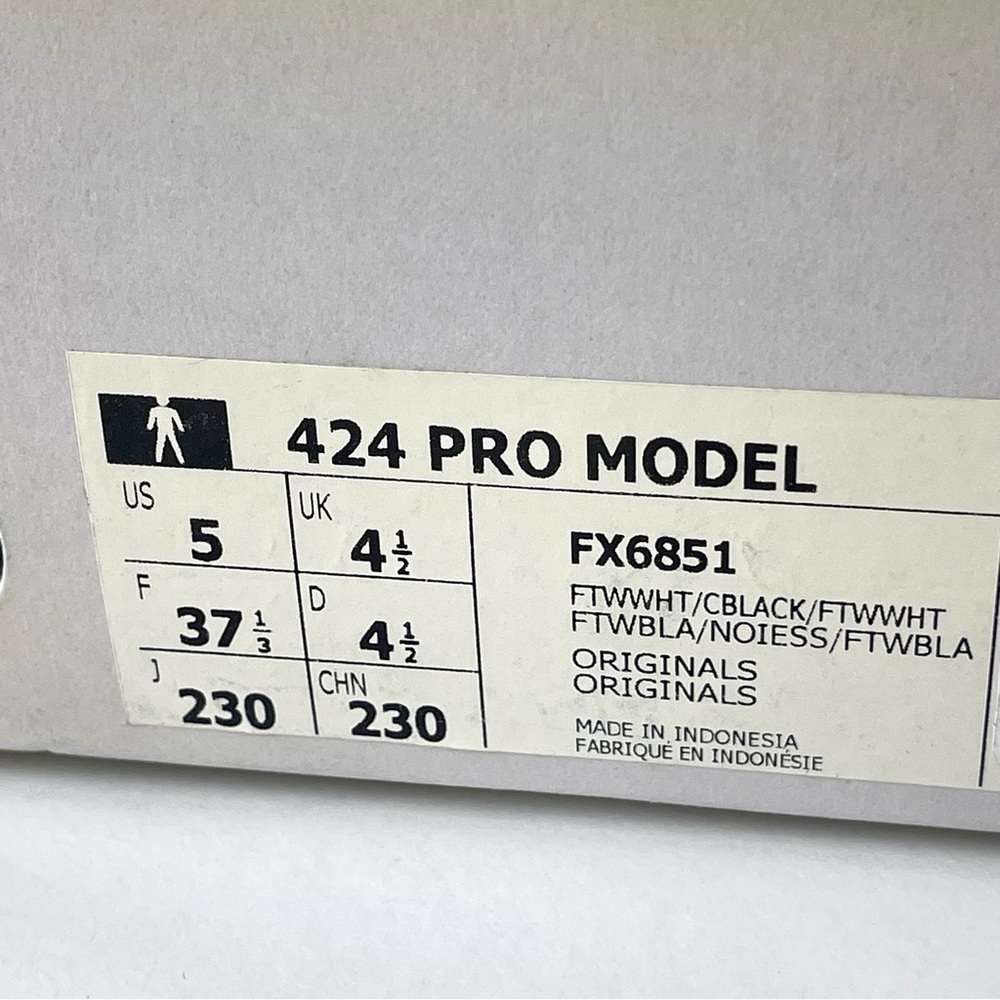 NWT Adidas 424 Pro Model Sneaker Black / white - Picture 6 of 15